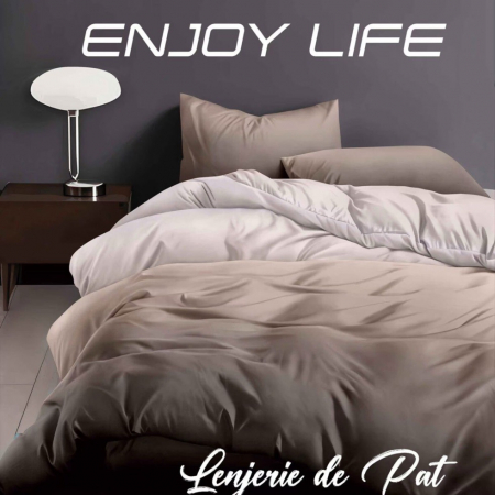 Textile pentru casă - Lenjerie de pat finet „enjoy life” luna