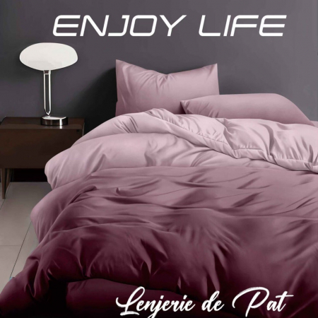 Textile pentru casă - Lenjerie de pat finet „enjoy life” marcela