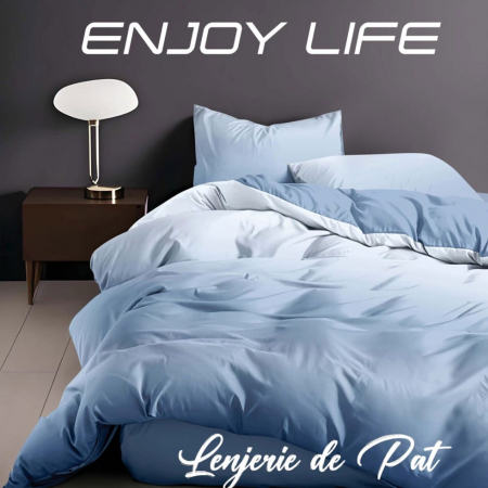 Textile pentru casă - Lenjerie de pat finet „enjoy life” zany