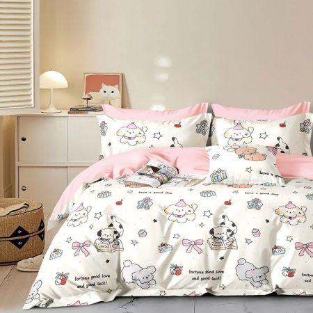 Lenjerii de pat - Lenjerie de pat percalle imprimat (prc166)