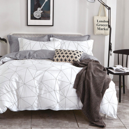 Lenjerii de pat - Lenjerie de pat percalle imprimat (prc175)