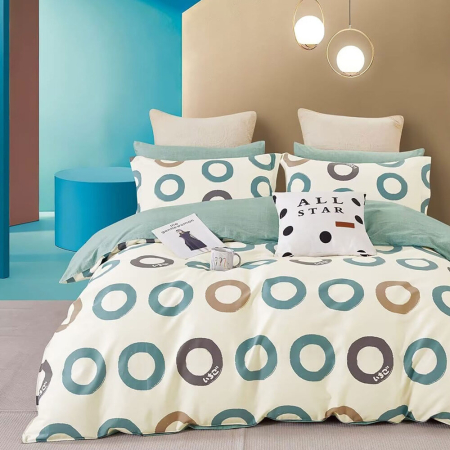 Lenjerii de pat - Lenjerie de pat percalle imprimat (prc82)