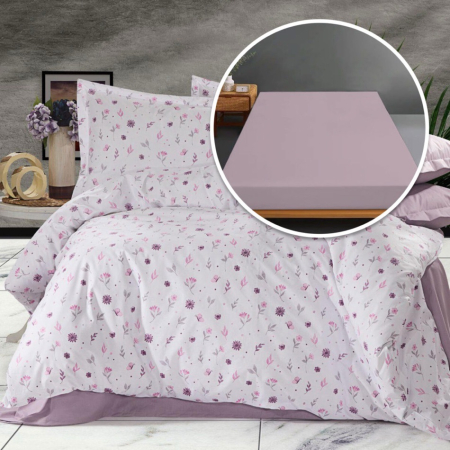 Lenjerii de pat - Lenjerie de pat ranforce, 100% bumbac, cu husă universală pentru saltea de 140cm x 200cm / 160cm x 200cm-bellamy