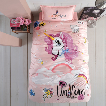 Textile pentru casă - Lenjerie de pat ranforce 100% bumbac – o persoană (pink dreams)