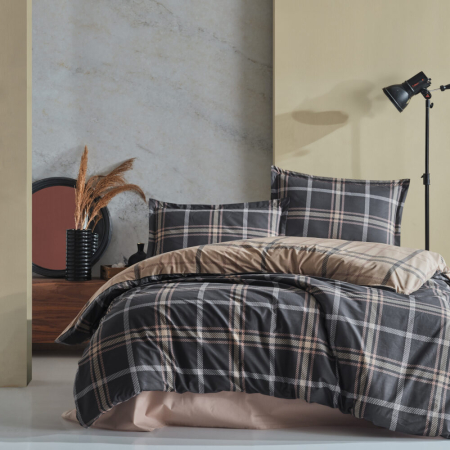 Lenjerii de pat - Lenjerie de pat ranforce clasy king size (arbon)