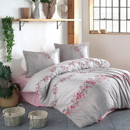 Textile pentru casă - Lenjerie de pat ranforce clasy king size (lorinda)
