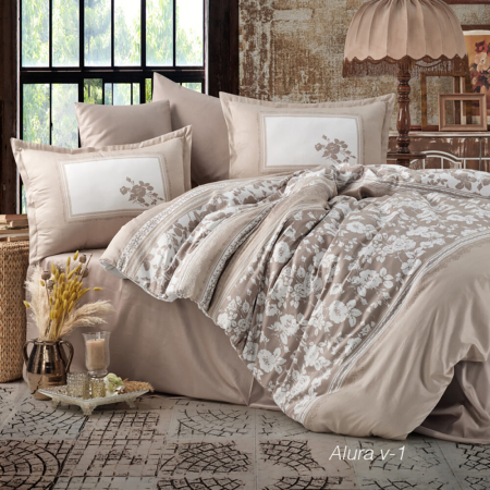 Lenjerii de pat - Lenjerie de pat satin clasy king size (alura v1)
