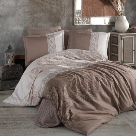 Lenjerii de pat - Lenjerie de pat satin clasy king size (lalin v1)