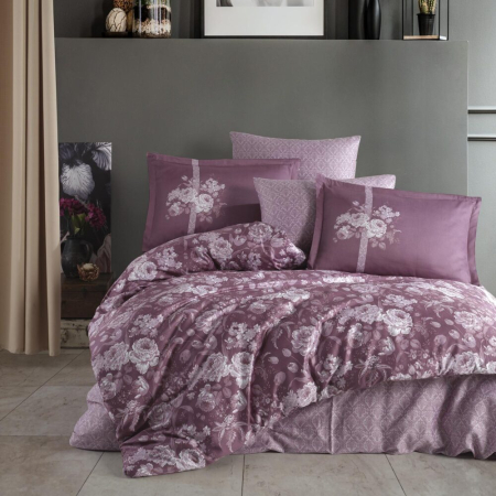 Lenjerii de pat - Lenjerie de pat satin clasy king size (monica v1)