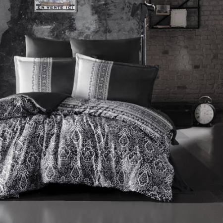 Lenjerii de pat - Lenjerie de pat satin clasy king size (nobel v1)