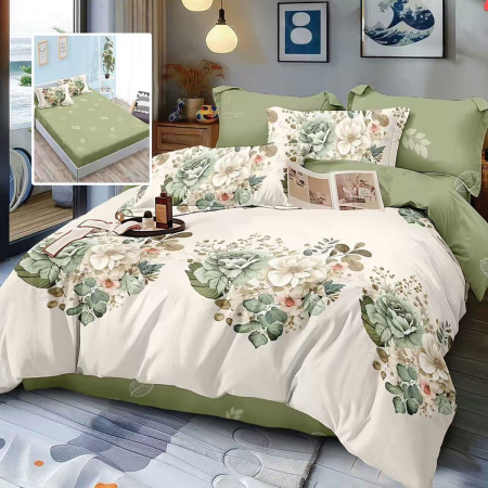 Lenjerii de pat - Lenjerie finet 6 piese cu husă – 160×200 și 180×200 (aubrielle-h)