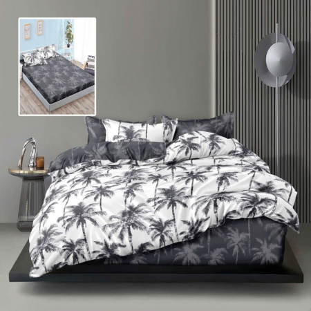 Textile pentru casă - Lenjerie finet 6 piese cu husă – 160×200 și 180×200 (chole-vh)