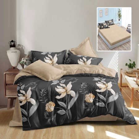 Textile pentru casă - Lenjerie finet 6 piese cu husă – 160×200 și 180×200 (ella-vh)