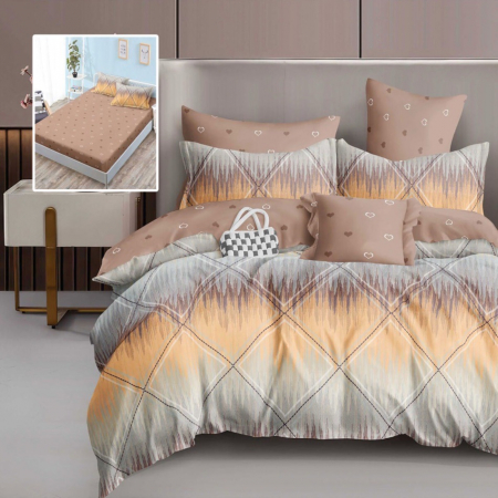 Textile pentru casă - Lenjerie finet 6 piese cu husă – 160×200 și 180×200 (ana v2)
