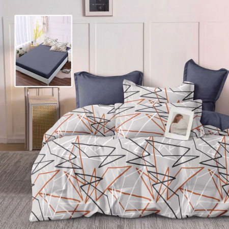 Textile pentru casă - Lenjerie finet 6 piese cu husă – 160×200 și 180×200 (evelyn-vh)