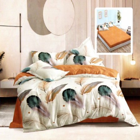 Articole pentru casă - Lenjerie finet 6 piese cu husă – 160×200 și 180×200 (gianna-vh)