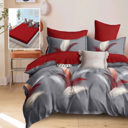 Textile pentru casă - Lenjerie finet 6 piese cu husă – 160×200 și 180×200 (madison-h)