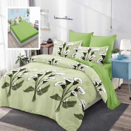 Textile pentru casă - Lenjerie finet 6 piese cu husă – 160×200 și 180×200 (hf6p207)