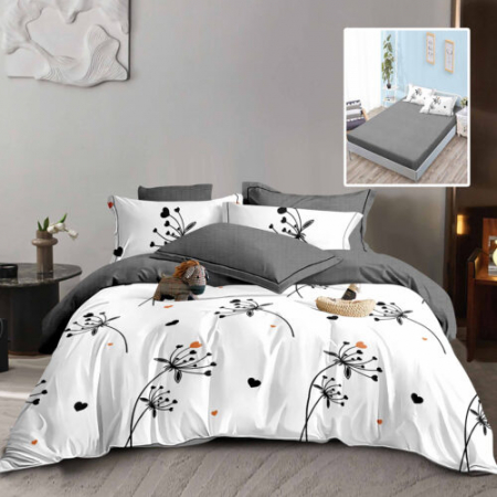 Textile pentru casă - Lenjerie finet 6 piese cu husă – 160×200 și 180×200 (alexis-h)