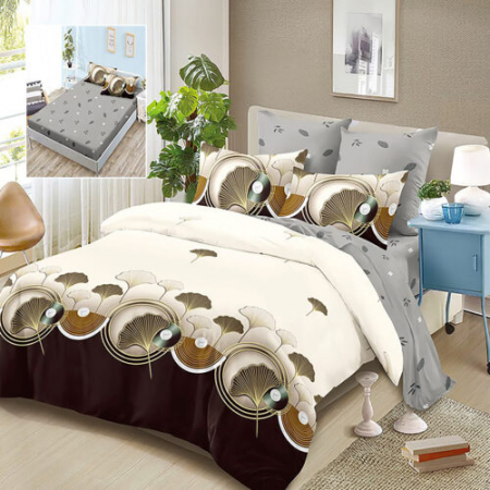 Textile pentru casă - Lenjerie finet 6 piese cu husă – 160×200 și 180×200 (hf6p224)