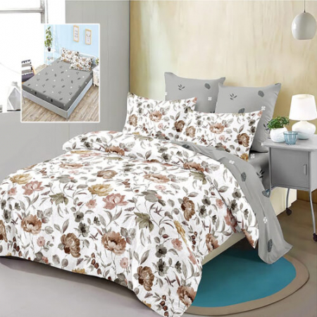 Textile pentru casă - Lenjerie finet 6 piese cu husă – 160×200 și 180×200 (hf6p229)