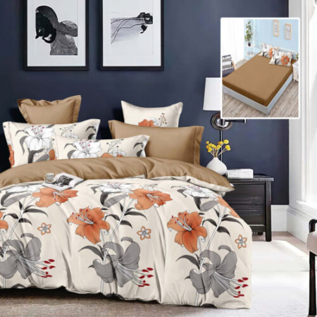 Textile pentru casă - Lenjerie finet 6 piese cu husă – 160×200 și 180×200 (hf6p239)