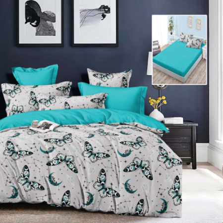 Textile pentru casă - Lenjerie finet 6 piese cu husă – 160×200 și 180×200 (hf6p244)