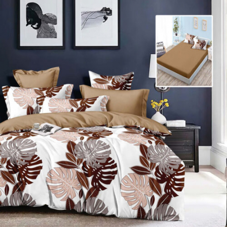 Textile pentru casă - Lenjerie finet 6 piese cu husă – 160×200 și 180×200 (hf6p247)