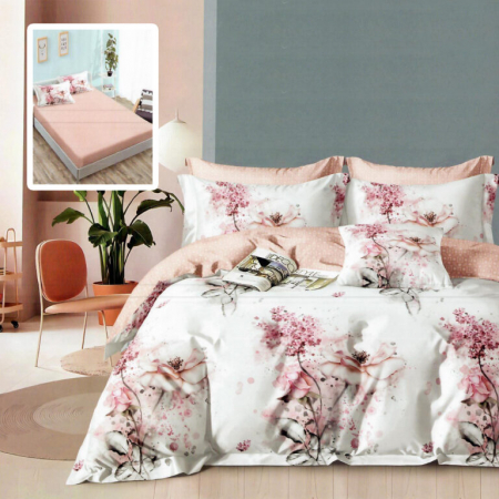 Textile pentru casă - LENJERIE FINET 6 PIESE CU HUSĂ – 160×200 ȘI 180×200 (HF6P258)