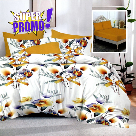 Lenjerii de pat - LENJERIE FINET 6 PIESE CU HUSĂ – 160×200 ȘI 180×200 (HF6P258)