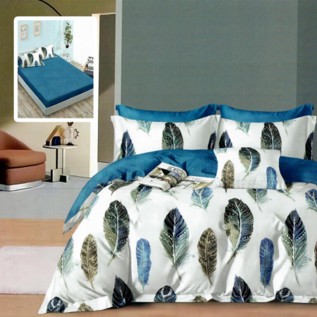 Textile pentru casă - Lenjerie finet 6 piese cu husă – 160×200 și 180×200 (hf6p261)