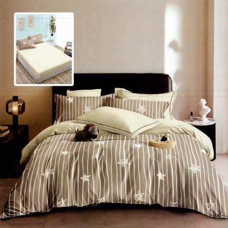 Textile pentru casă - Lenjerie finet 6 piese cu husă – 160×200 și 180×200 (hf6p265)