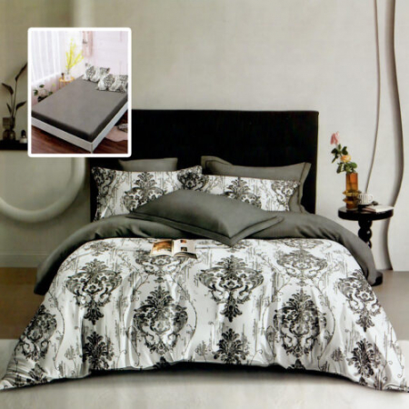 Textile pentru casă - Lenjerie finet 6 piese cu husă – 160×200 și 180×200 (hf6p276)