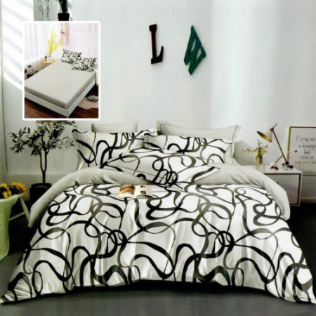 Lenjerii de pat - Lenjerie finet 6 piese cu husă – 160×200 și 180×200 (hf6p301)