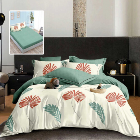 Textile pentru casă - Lenjerie finet 6 piese cu husă – 160×200 și 180×200 (hf6p314)