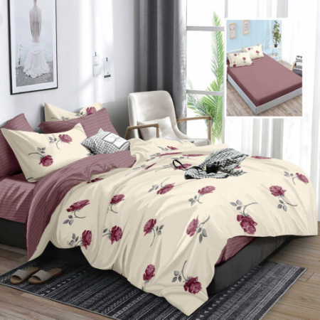 Textile pentru casă - Lenjerie finet 6 piese cu husă – 160×200 și 180×200 (hf6p322)