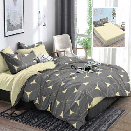 Textile pentru casă - Lenjerie finet 6 piese cu husă – 160×200 și 180×200 (hf6p328)