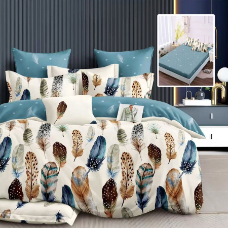 Lenjerii de pat - Lenjerie finet 6 piese cu husă – 160×200 și 180×200 (kinsley-h)