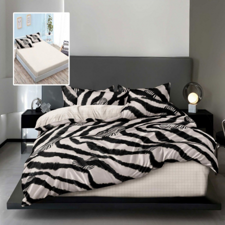 Textile pentru casă - Lenjerie finet 6 piese cu husă – 160×200 și 180×200 (lily-vh)