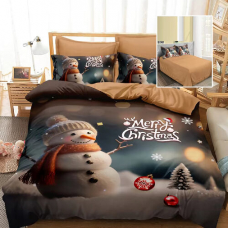 Articole pentru casă - Lenjerie pat finet 3d 6 piese craciun f-xmas59