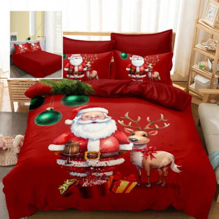 Articole pentru casă - Lenjerie pat finet 3d 6 piese craciun f-xmas71