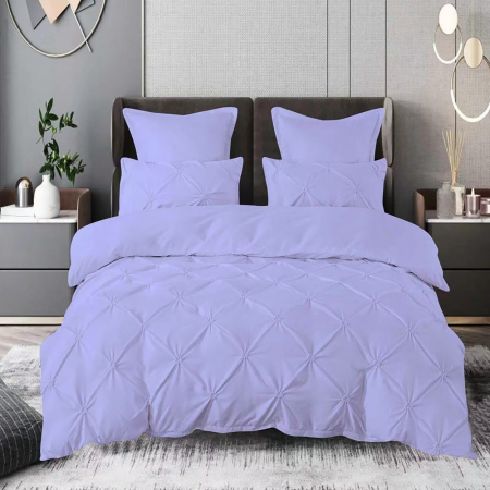 Textile pentru casă - Lenjerie pat finet uni 6 piese (lila)