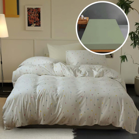 Lenjerii de pat - Lenjerie pat tricot bumbac 100 % cu husă-camila