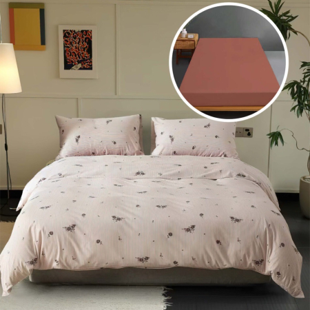 Lenjerii de pat - Lenjerie pat tricot bumbac 100 % cu husă-conan