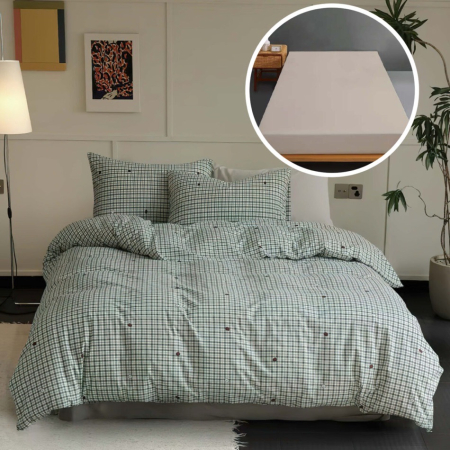 Lenjerii de pat - Lenjerie pat tricot bumbac 100 % cu husă-fiona