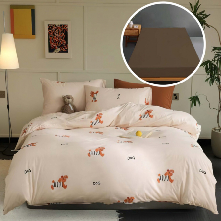 Textile pentru casă - Lenjerie pat tricot bumbac 100 % cu husă-kaius