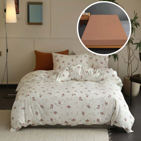 Lenjerii de pat - Lenjerie pat tricot bumbac 100 % cu husă-marv