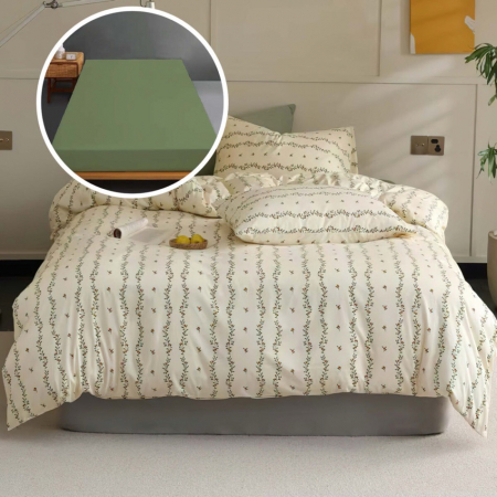 Textile pentru casă - Lenjerie pat tricot bumbac 100 % cu husă-nemera