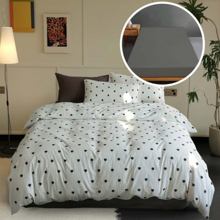 Textile pentru casă - Lenjerie pat tricot bumbac 100 % cu husă-roma