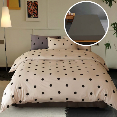 Textile pentru casă - Lenjerie pat tricot bumbac 100 % cu husă-rovin